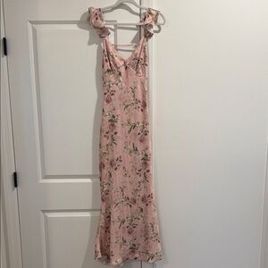 Floral Pink Sleeveless Dress